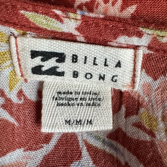 Billabong Womens Bohemian Wrap Dress Medium Floral Beachy Cottagecore Festival‎ - Picture 8 of 9